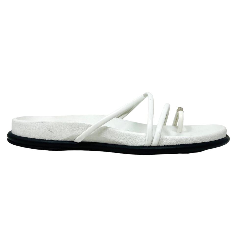Hilliard & Hanson Monroe Sandal White Casual Summer Flip Flop - 7.5